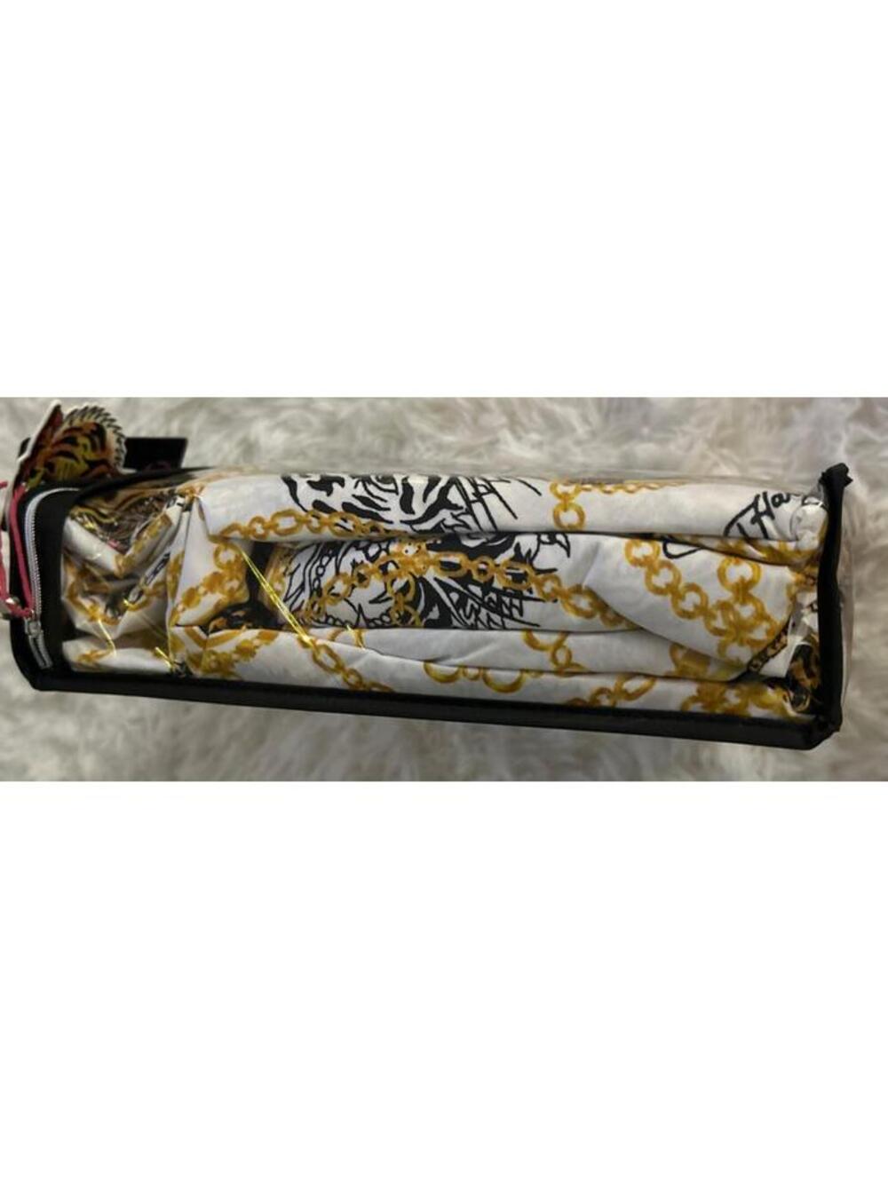 Ed Hardy White, black, Gold  Sheet Set QUEEN Tigers  Chains w/4 Pillowcases NEW! - Picture 7 of 9